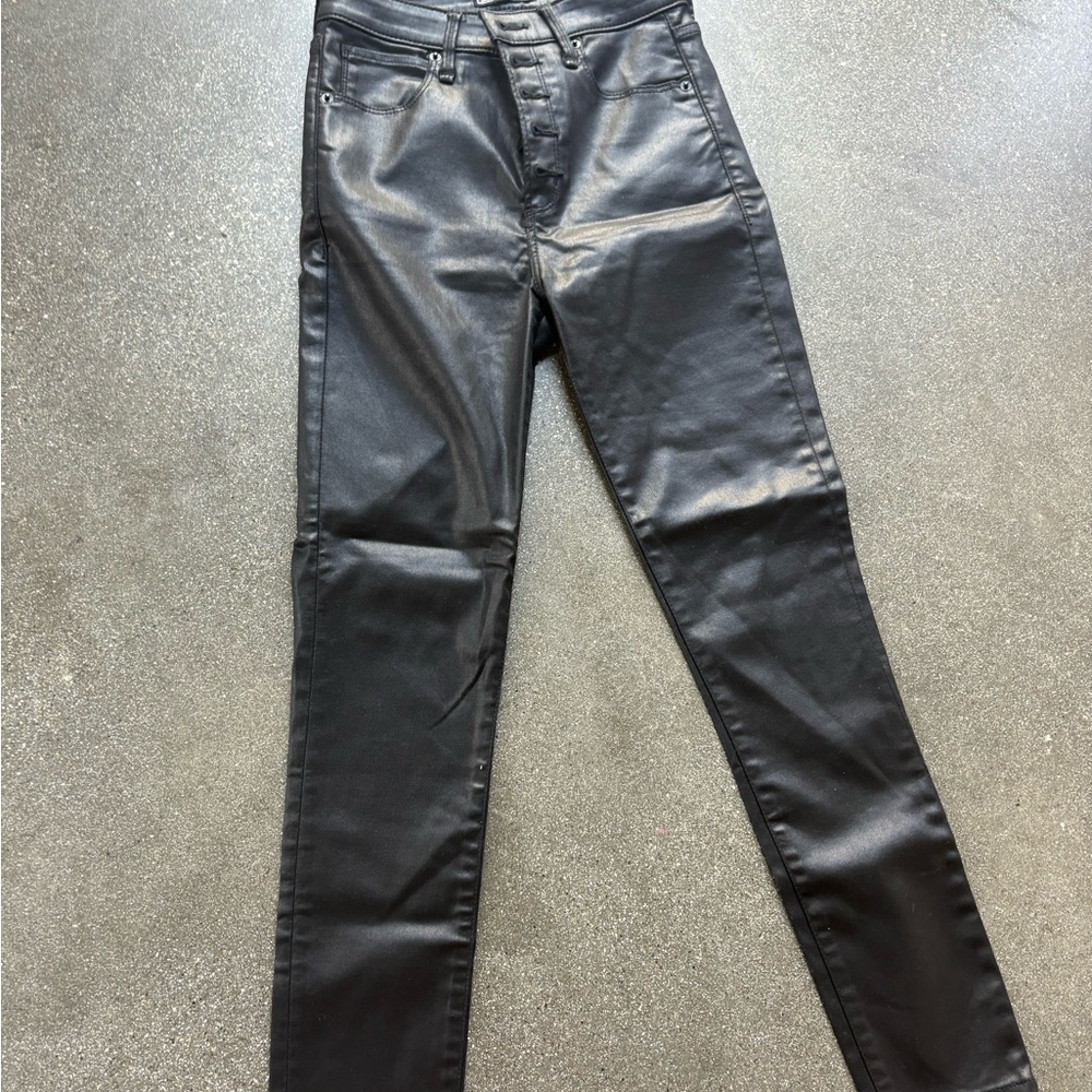 Abercrombie & Fitch Shiny Black Skinny Jeans